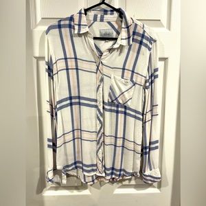 Rails hunter plaid button down size small